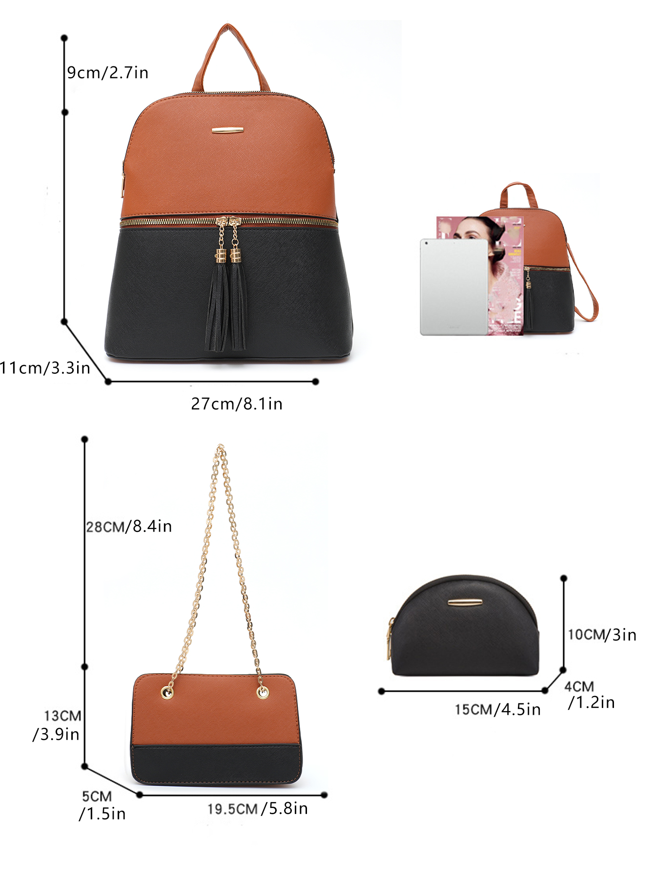 4 PCS Bags Set Women's Fashion – Wallet Chain Bag recenzja i cena