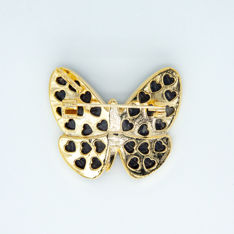 Natural Shell Butterfly Brooch – Women Jewelry Accessories For Black Dress recenzja i cena