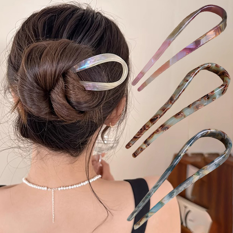 U-Shaped Hair Sticks Acetate A – Women Accessories Trending recenzja i cena