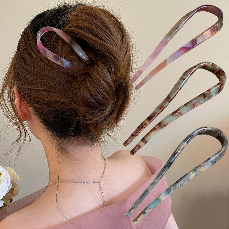 U-Shaped Hair Sticks Acetate A – Women Accessories Trending recenzja i cena