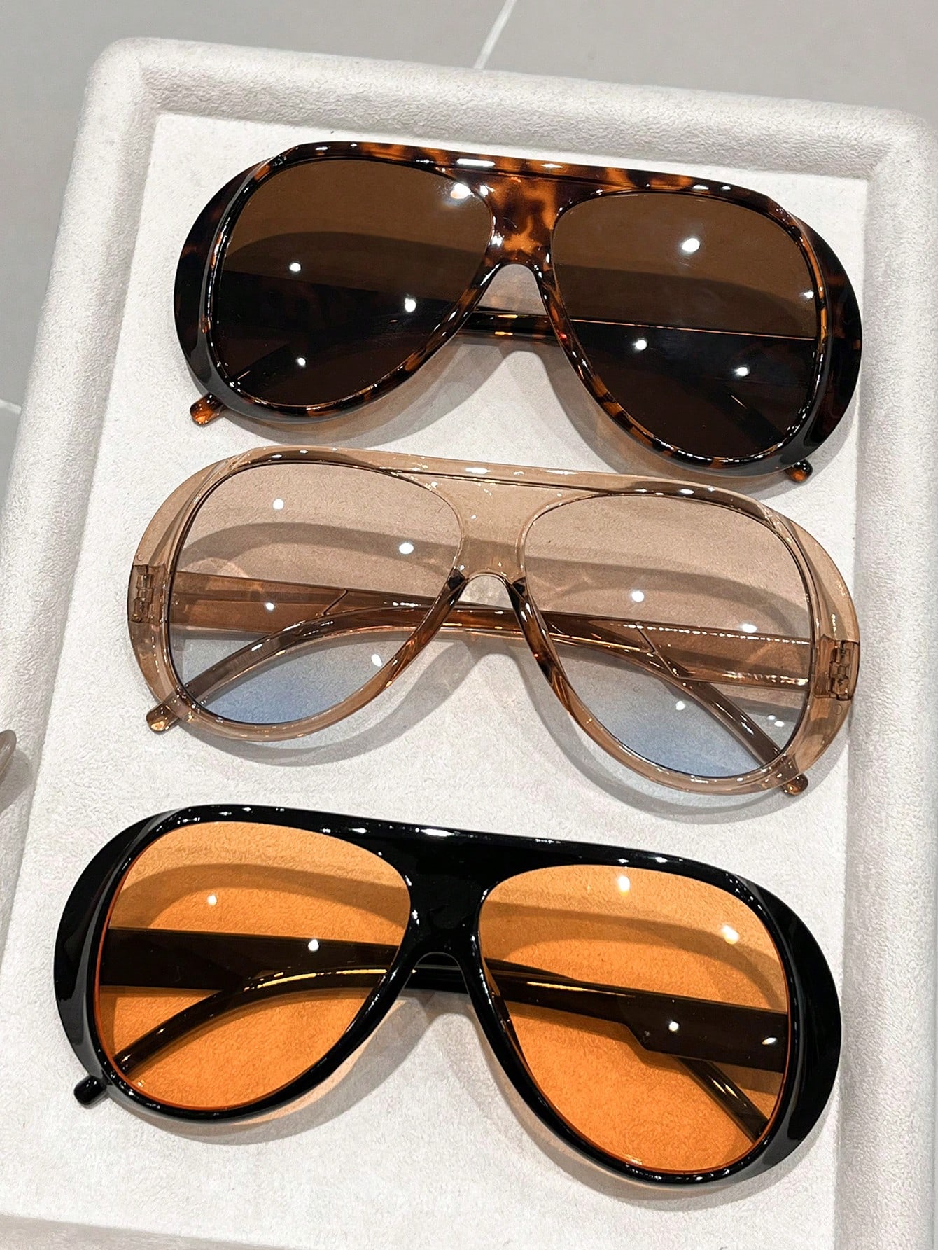 1Pc Women Leopard Pilot Frame  – Women Accessories Trendy recenzja i cena
