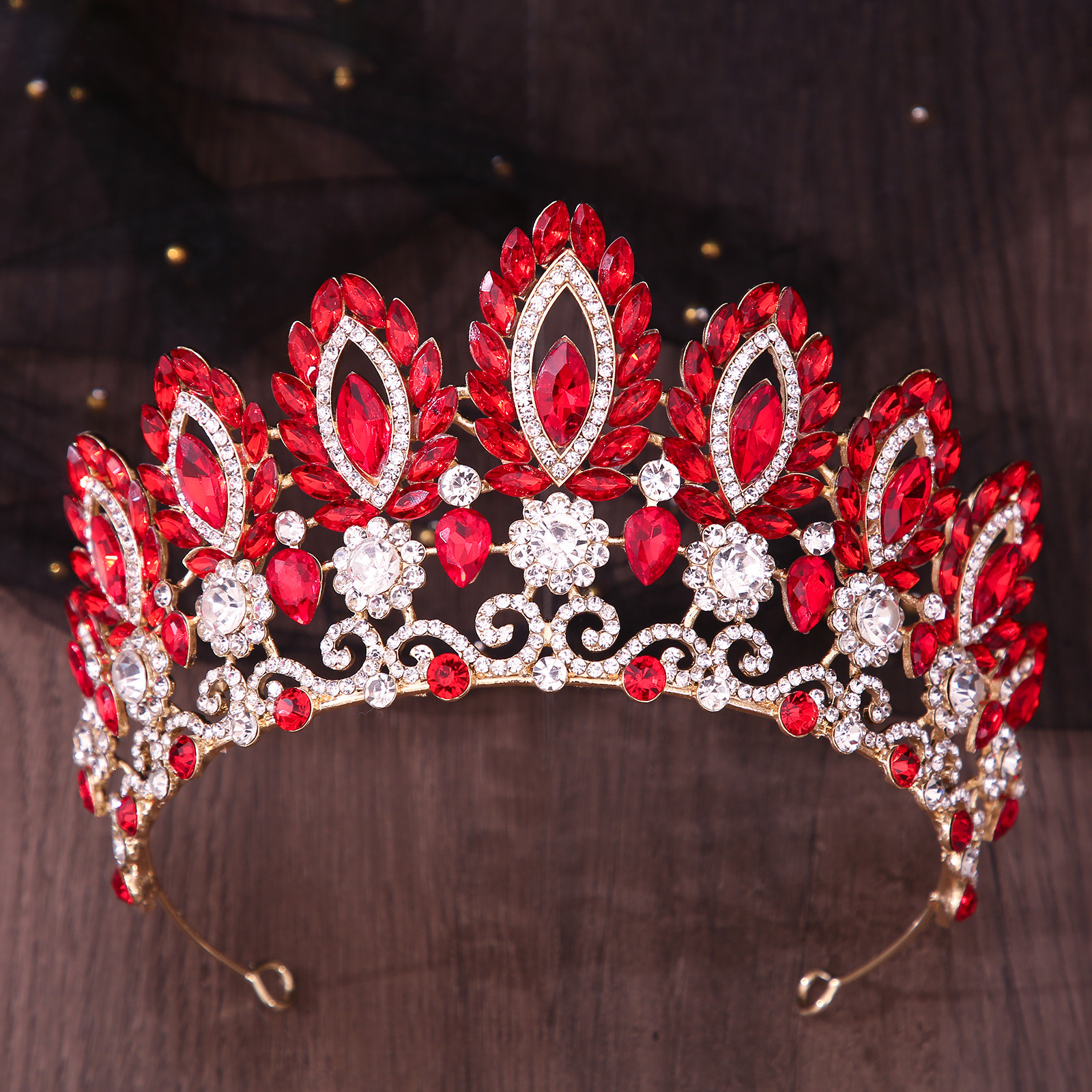 Royal Queen Pageant Crown Big  – Women Jewelry Accessories For Black Dress recenzja i cena