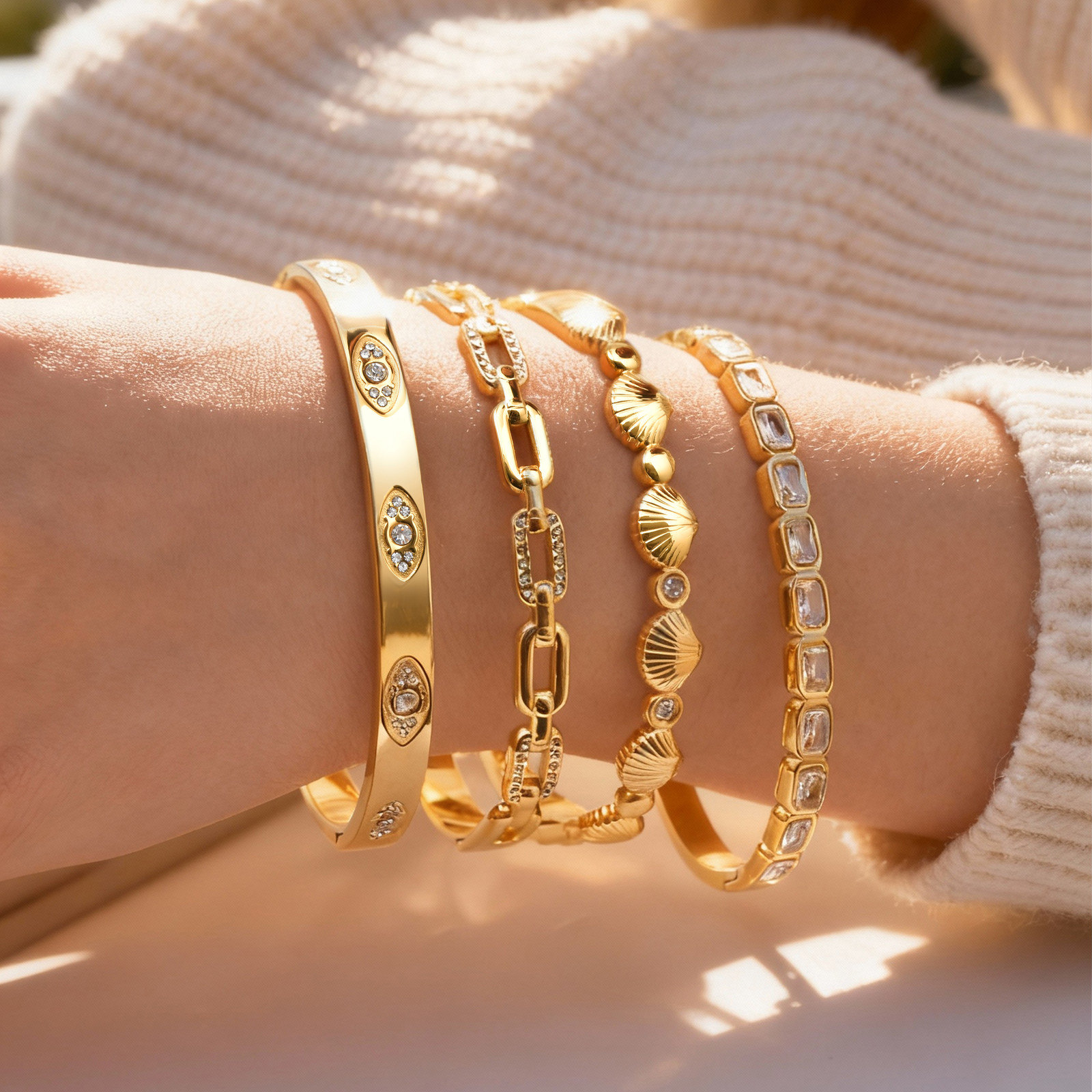 14K Gold Plated Bracelets for  – Evil Eye Bracelet recenzja i cena